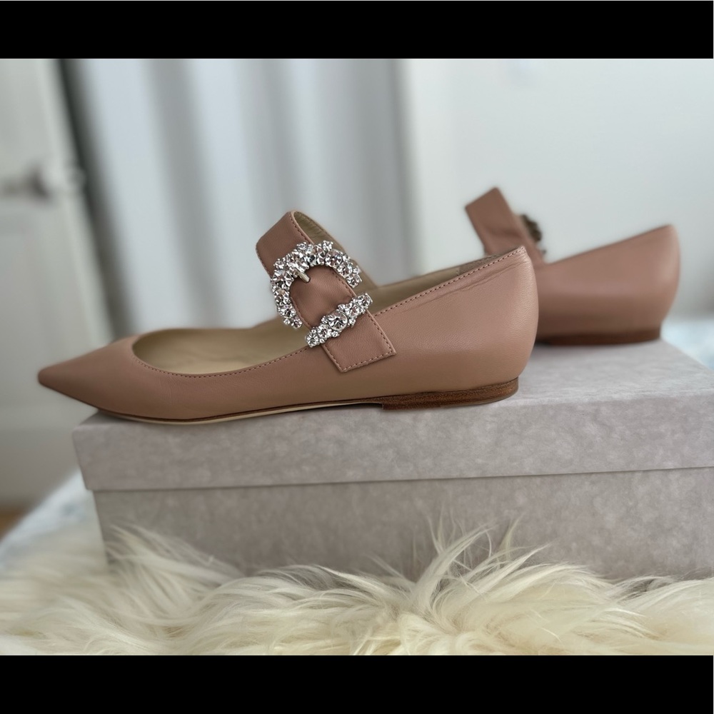 Jimmy Choo NWT Cheri Flat Powder Pink
